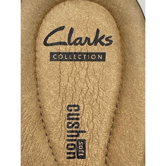 Clarks Manilla‎ Pluma Sandals Women's 10 N Cushion Sole Red Leather Adjustable - Picture 5 of 10